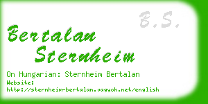 bertalan sternheim business card